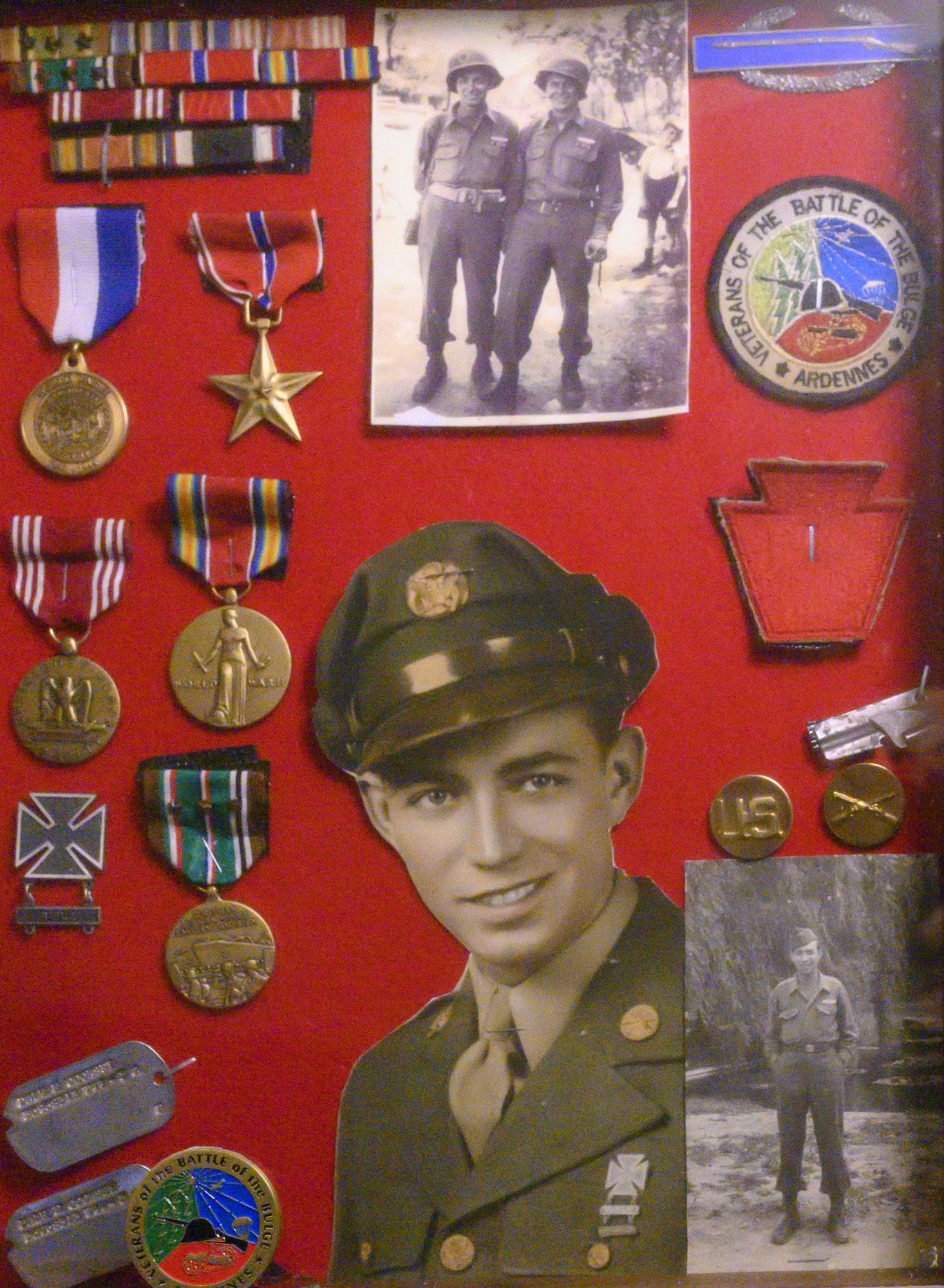 Dale Cooksey's memory box full of medals from fighting in WWII