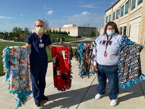 The Chillicothe Middle School students and staff who provide these blankets for our Oncology patients. The blankets offer warmth and comfort during a difficult time in our patients' lives. 