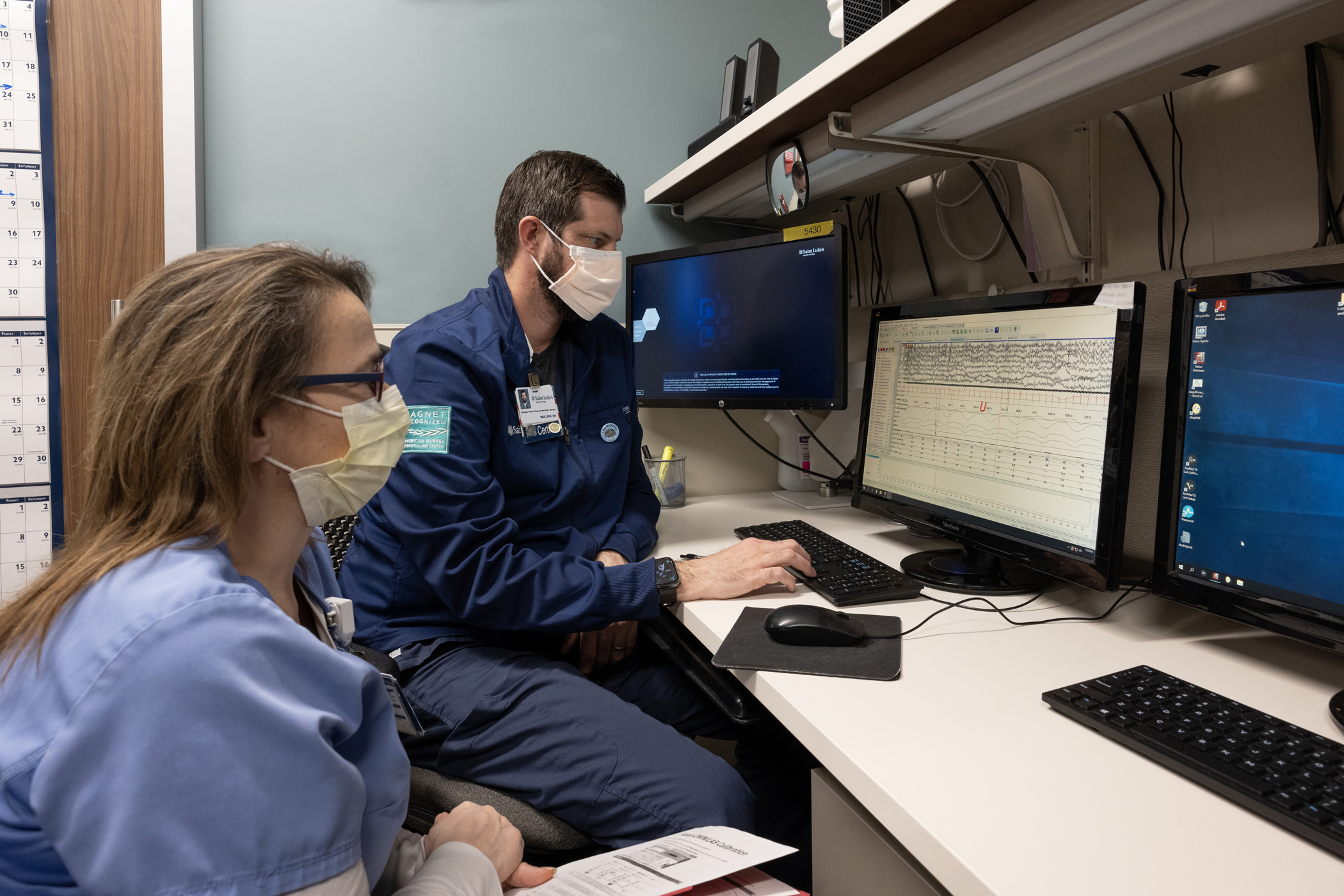 Providers working at the Saint Luke's Sleep Lab