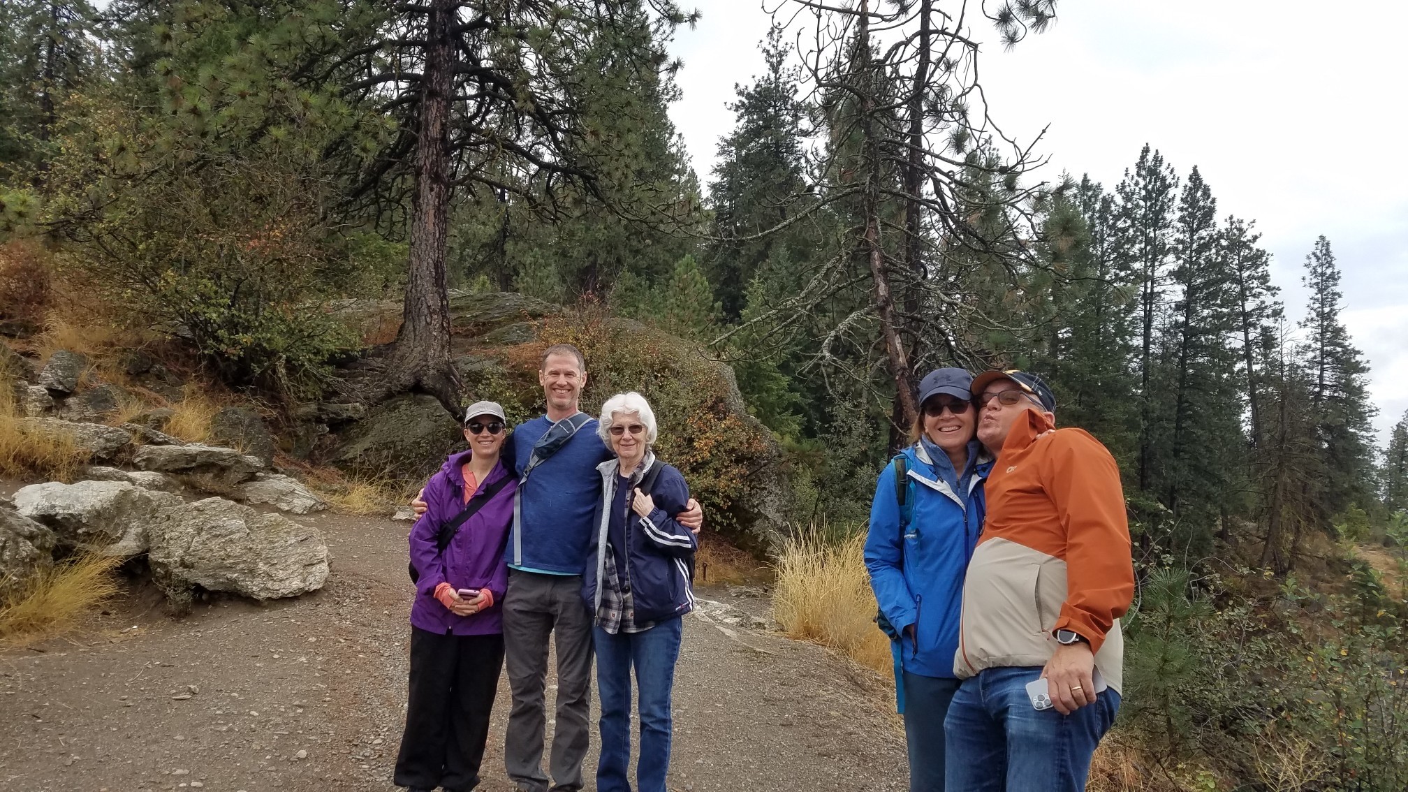 Sue hiking with family 