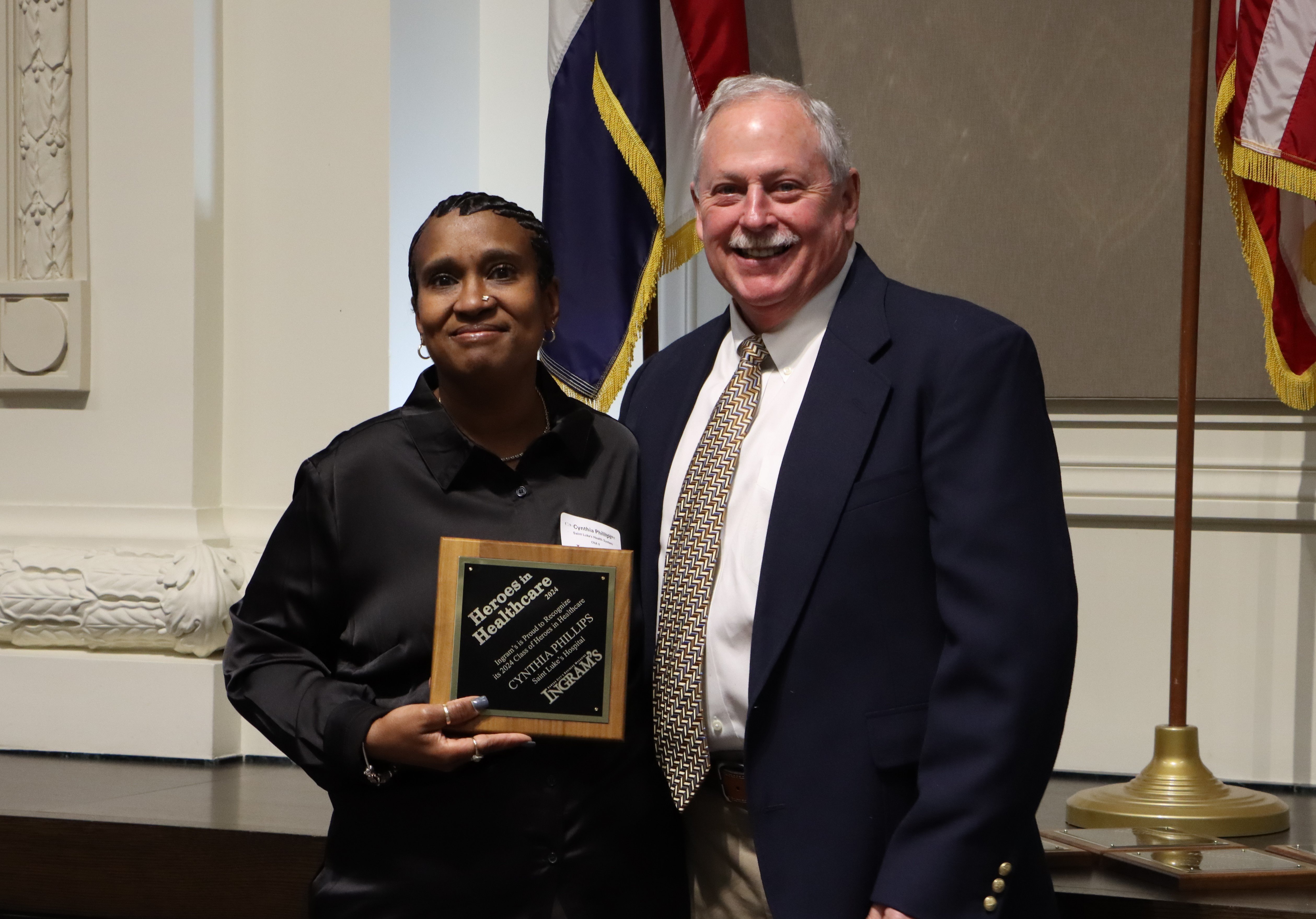 Cynthia Phillips, CNA, Saint Luke’s Hospital of Kansas City, received the Heroes in Healthcare award