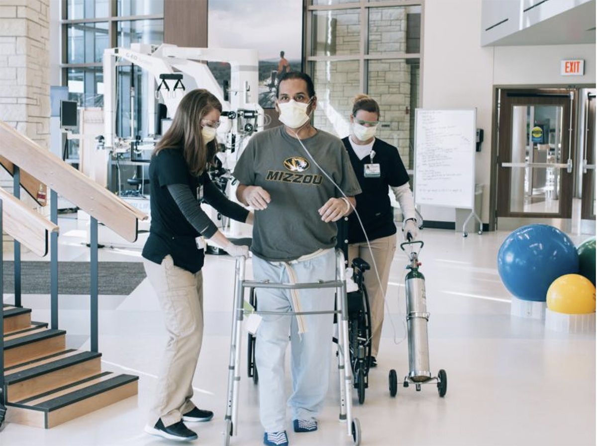 Marty Beasley rehabs after COVID-19