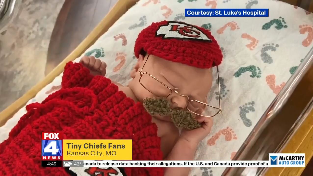 MINI MAHOMES: KC hospital dresses NICU babies in Chiefs gear