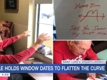 KCTV: Couple holds window dates to flatten the curve - Saint Luke's (@saintlukeskc)